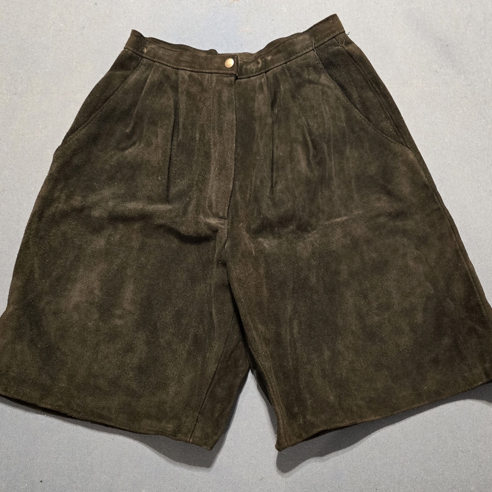 Vintage black suede shorts (circa 1988)